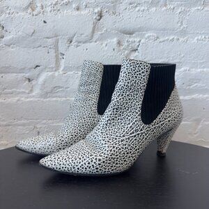Alexander Wang Black and White Ankle Boots, size 9